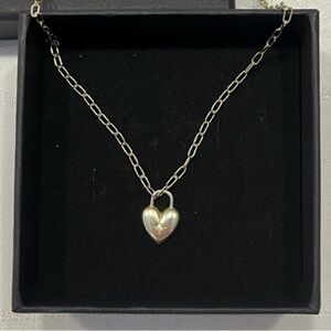 Sterling silver, gold plated heart necklace